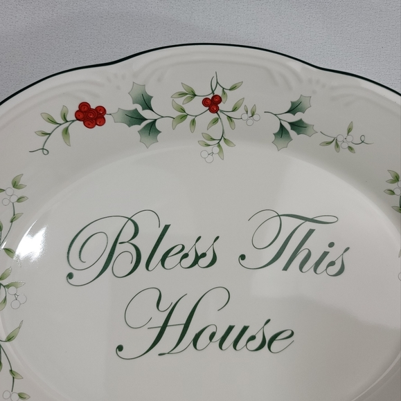 Pfaltzgraff Winterberry Bless This House Plate 5034281 - Picture 3 of 16